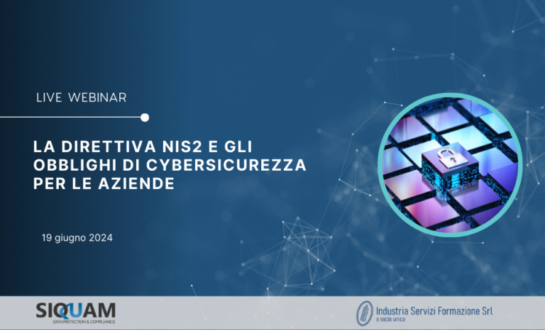 SIQUAM – Data Protection and Compliance | Webinar | La Direttiva NIS2 e ...
